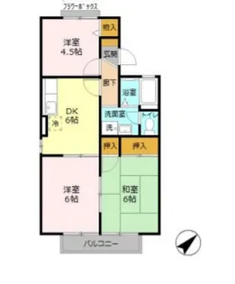セジュール五井 C・D【2階】の間取り