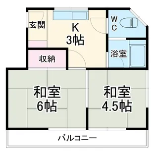 フカヤマンション【202号室】の間取り