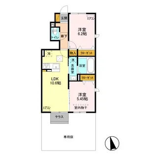 オーフィング【101号室】の間取り