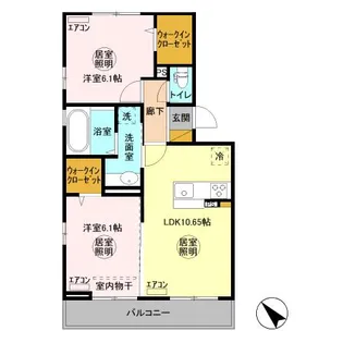 シュエット【3階】の間取り