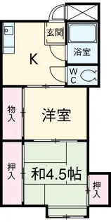 誉田スカイコート【105号室】の間取り