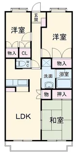 サンライズ横井【2階】の間取り