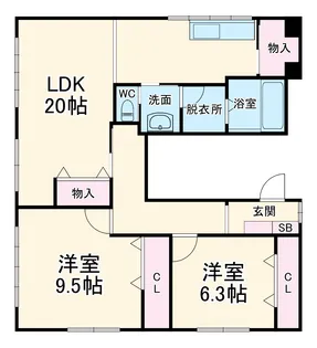 サンセットヒル鴨江【201号室】の間取り