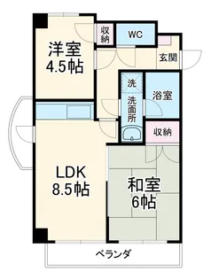 リバーハイツ【201号室】の間取り