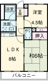 リバーハイツ【203号室】の間取り