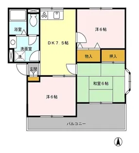 ヴァンベール東川口Ⅲ【3階】の間取り