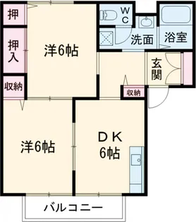 オーシャンヒルズH【101号室】の間取り