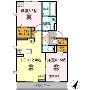 ルミエール更級【2階】の間取り