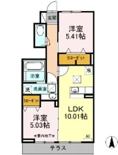 ビヴェール【1階】の間取り