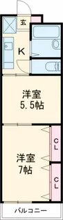 シャロム雅【2階】の間取り