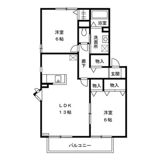 メイプルハウス CⅠ・Ⅱ・Ⅲ【2階】の間取り