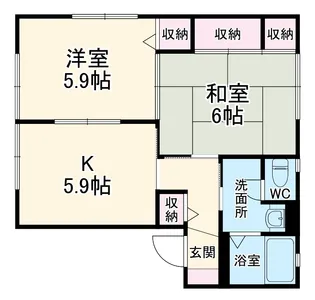 オーシャンヒルズH【202号室】の間取り