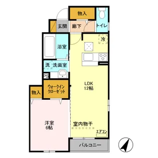 サニーフラット【1階】の間取り