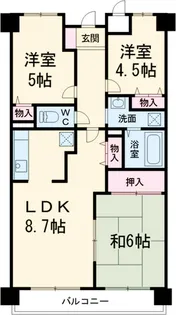 ビエラコート武蔵浦和【3階】の間取り