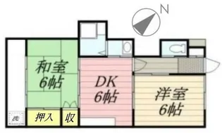 ペアシティマンション1【2階】の間取り