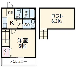 Villetta North【102号室】の間取り
