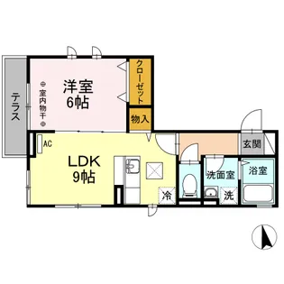 メルベーユ【1階】の間取り