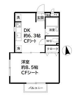 デザインコートTK【2階】の間取り