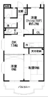 須賀第3ハイツ【2階】の間取り