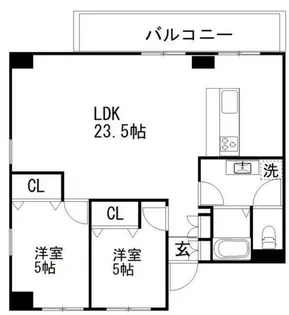 白樺フラッツ【4階】の間取り