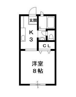 コーポフリーダム【1階】の間取り