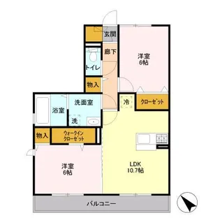 エコハウスⅡ【3階】の間取り