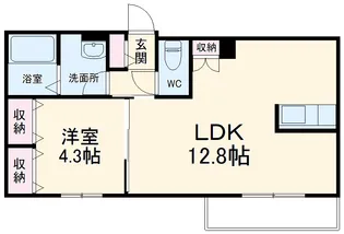 アンタレス浦和【1階】の間取り