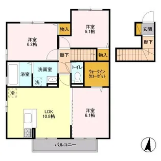 ソレイユ Ⅲ【2階】の間取り