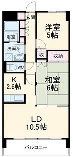 プリムベール南浦和【6階】の間取り