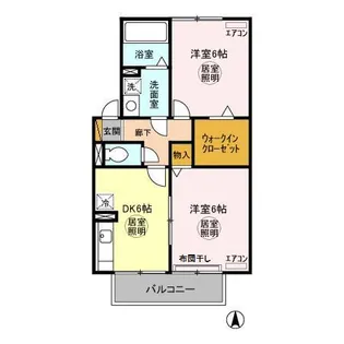 ノーブルタウン 弐番館【1階】の間取り