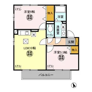 プレステージ祇園【1階】の間取り