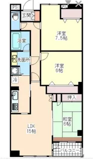 MKマンション 矢作台パレス【1階】の間取り