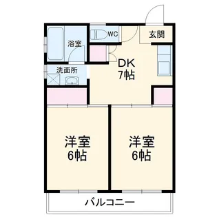 東川口グリーンハイツ【3階】の間取り