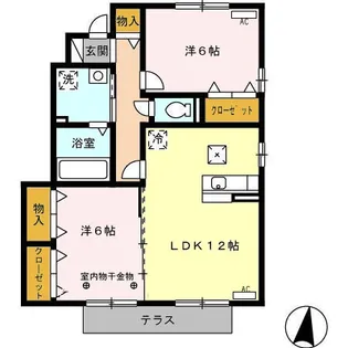 アラモード B【101号室】の間取り