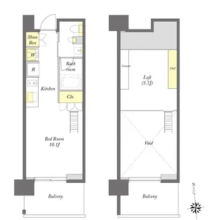 プライムメゾン早稲田通り【9階】の間取り