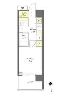 プライムメゾン早稲田通り【5階】の間取り