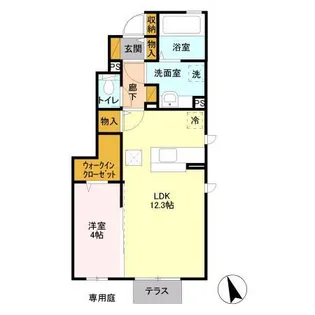 アンジュール【101号室】の間取り