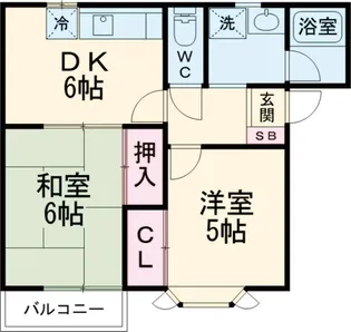 フレシール町田Ⅱ【2-6号室】の間取り