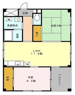 フォルテーヌ大杉【1階】の間取り