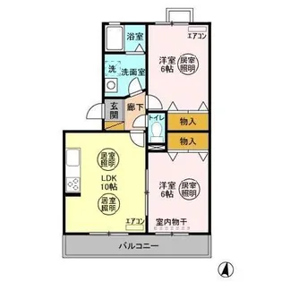 フォレストヒルズ B【B103号室】の間取り