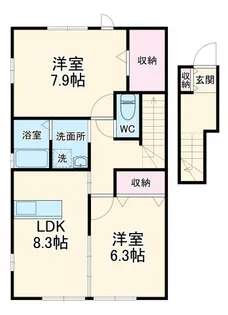 シルキーウィング【2階】の間取り