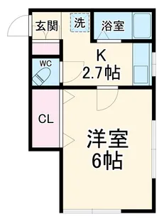 セレス中央【205号室】の間取り
