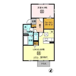 アンソレイエ 西館【1階】の間取り