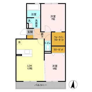 オルテンシアB【3階】の間取り