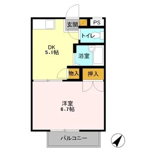 コンフォール大牧【2階】の間取り