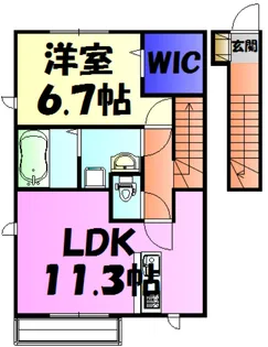 ワイズガーデン【2階】の間取り