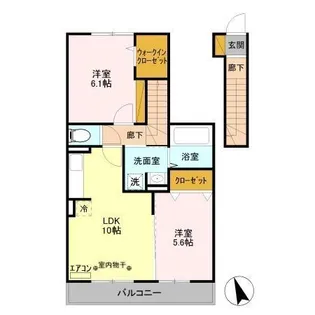 スイートショコラ【2階】の間取り