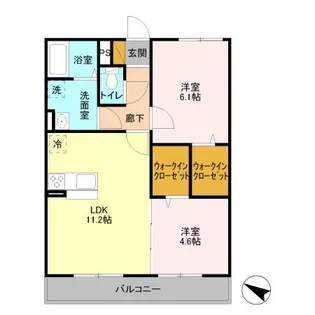 スカイパレットAB【2階】の間取り