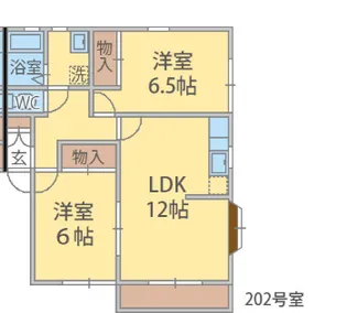 若ハイツ【2階】の間取り