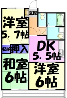 ファインパークⅠ【102号室】の間取り